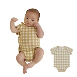 [Konny] Newborn Cotton Mesh Bodysuit, Zero Worries about Fatigue, Summer Clothes, Comfortable, Breathable, Coveralls, Suitable for Sensitive Skin! 100% Cotton, Soft Material, Short Sleeve, Newborns