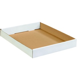 Boxes Fast BF15122CTW Corrugated Cardboard Trays, 15" x 12" x 1 3/4", White (Pack of 50)