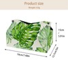 2 Pack Tissue Box Cover Holder, Greenish Lily Flower Rectangle