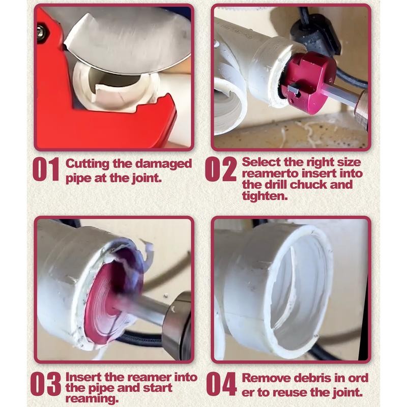 5 Piece Pipe Reamer Kit, Fitting Saver, Pipe Reamer, Reamer