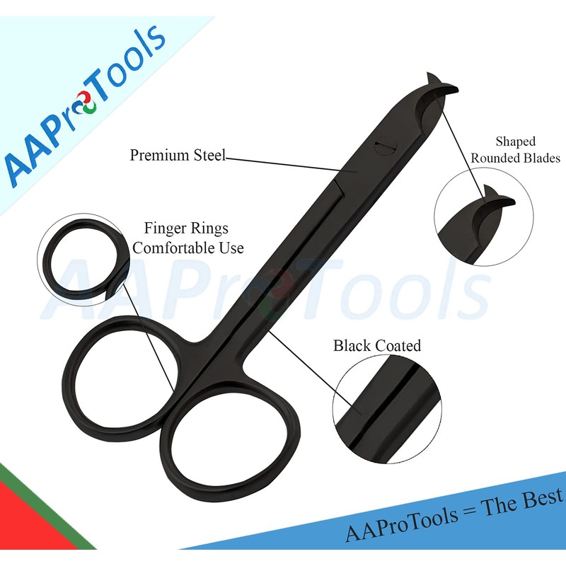 AAProTools Black Toenail Cat Scissors Surgi Veterinary Instruments