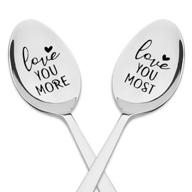 I Love You Spoons for Boyfriend & Husband - 2Pcs Anniversary & Valentine's Gifts for Him & Her