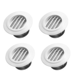 4PCS Slanted Louver Type Fresh Air Outlets,Soffit Exhaust Vent,4 Inch Round White Vent Cover for Kitchen,Room,Living Room,Bathroom,Office and Other Indoor Occasions Ventilation