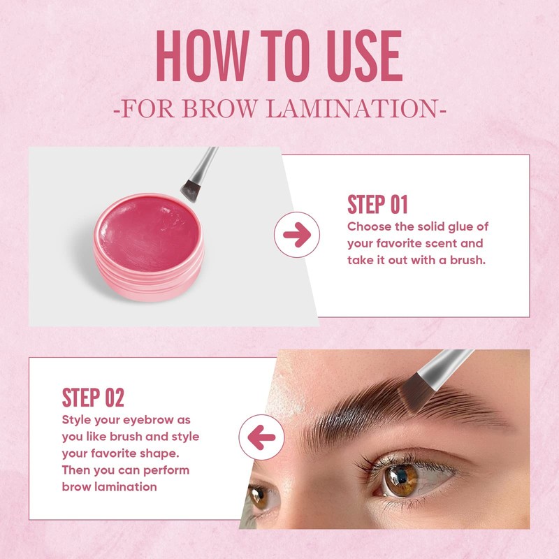 PERMANIA Eyelash Glue, Eyelash Lifting Glue, Eyebrow Glue, Strawberry Flavour,