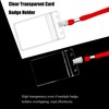 100Pcs Clear Plastic Name Tags Badge ID Card Holders and