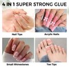Luckyfairy Nail Glue Gel for Nail Tips, Super Strong Solid