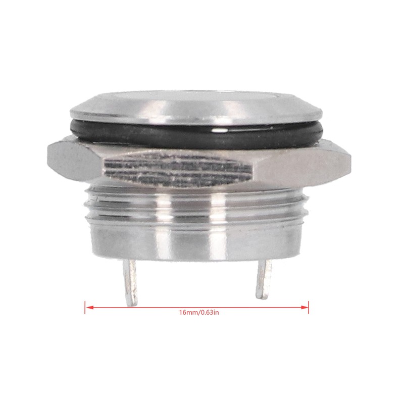 5Pcs Flat Top Button Switch Stainless Steel Waterproof Screw Terminal