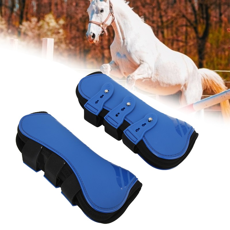 2pcs Horse Front Leg Boots PU Shell Horse Tendon Boots