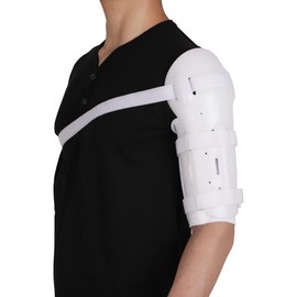 Komzer Sarmiento Fracture Orthosis - Medical Upper Arm Brace for Humerus Shaft Break, Adjustable Left/Right Support with Breathable PP Shell, Non-Surgical & Post-OP Care (M)