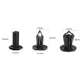 Wjelet Pack of 55 Inner Trim Clip Holder for VW Transporter T4 T5, Black