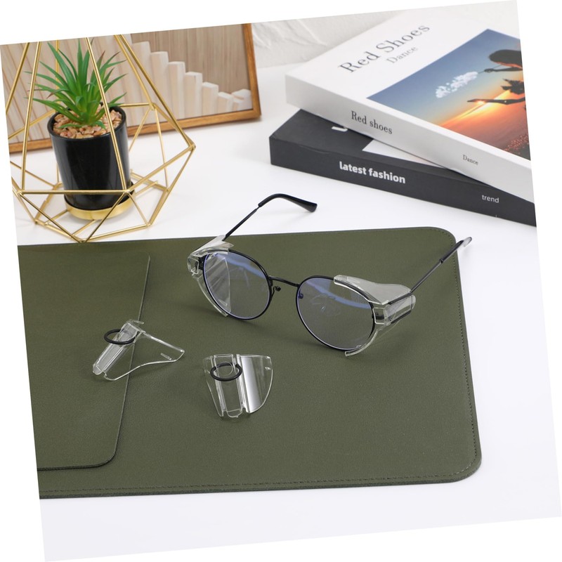 TEHAUX 2 Pairs Safety Eye Glasses Side Protectors Soft Texture