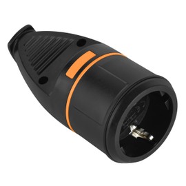 Electraline 71935 Schuko Electralock 16A Power Connection Locking System as it Prevents Accidental Disconnection of the Connected Device During Its Use, Black