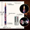6PCS US Flag Stars and Stripes Flameless Taper Candles, 11