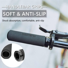 Bike Grips, Soft Foam Handlebar Grips Single Lock-on, Comfortable Non-Slip Bicycle Handle Grips, Handle Bar End Grips for MTB Mountain BMX Beach Cruiser Scooter