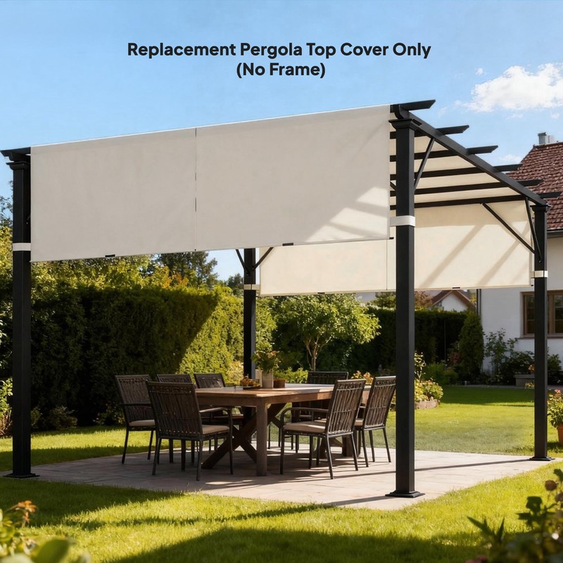 Outsunny 2 PCS 4 x 16ft Pergola Canopy Replacement, UV