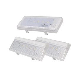 Refrigerator LED Light Set with Tapered Lens and Bezel Fit for Kenmore Whirlpool Maytag KitchenAid, 1 Pc W10515058 and 2 Pcs W10515057, Replace WPW10515058 PS11755867 AP6022534 Light Bulb