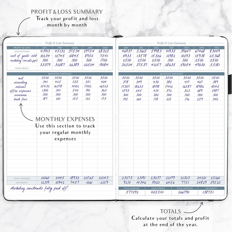 Legend Income & Expense Tracker – Bookkeeping Record Book– Accounting