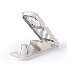 WOIWO 1 PCS Multi-Function Egg Cutter Fancy Split Songhua Egg Double Head Two in One Egg Slicer