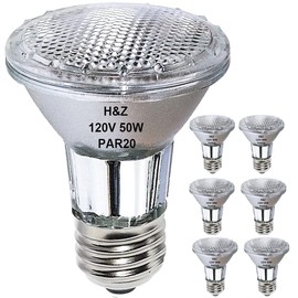 H&Z PAR20 Bulbs 50W Range Hood Light Bulbs, 6PCS PAR20 50W 120V Flood Light Bulbs, Dimmable, High Brightness & CRI100, E26 Base, 3000K Warm White PAR20 Bulb for for Recessed Light, Track Light