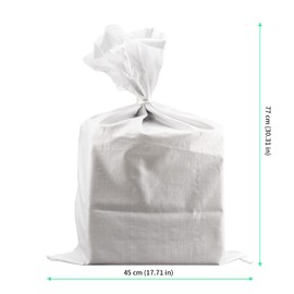 White Sand Bags, FUNSUEI 40 Pack 18 x 30 Inches Woven Polypropylene Sandbags with 20 M Ties, Empty Sandbags Earth Bags for Flood Protection, Building, Traffic Control, Hurricane Barriers, Driveway