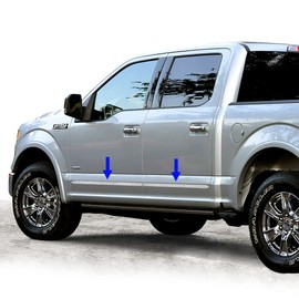 Made in USA! Compatible with 2015-2018 Ford F150 Crew Cab 5.5' Bed Below Body Line 1.5'' Wide 4PC Generic Body Side Molding Trim
