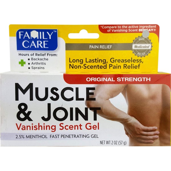 Family Muscle and Joint Vanishing Gel, 2-Ounce Tubes (Pack of 24)
