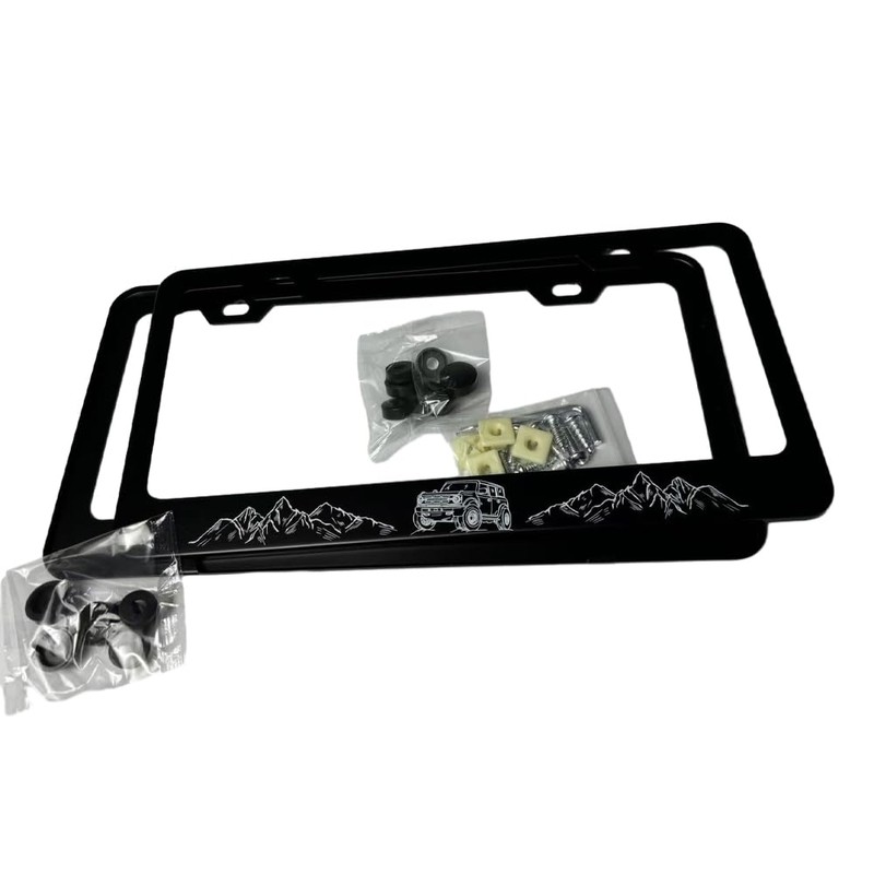 License Plate Frame,2 Pack Metal License Plate Frames Premium Aluminum