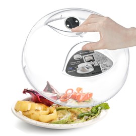 Microwave Splatter Cover for Food Large Microwave Plate Cover Guard Lid with Steam Vents, 1.5 Inch BPA Free & Dishwasher Safe-Grey