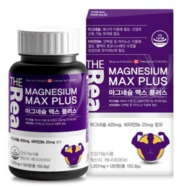 formulaThe Real (nutritional supplement) The Real Magnesium Max Plus 120 tablets, 4 months supply, 1 box, high content / 더리얼 마그네슘 맥스플러스 120정 4개월분 1박스 고함량