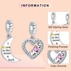 LaMenars Heart Charms Love for 925 Sterling Silver for Mum