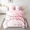 Feelyou Cherry Blossom Comforter Set Queen Size 7 Pcs Girls