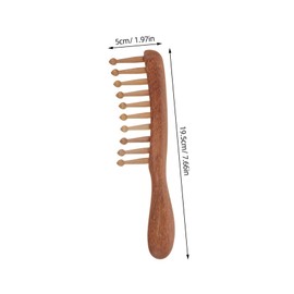 Ipetboom Sandalwood Wide Tooth Comb Durable Hair Massage Comb for Scalp Relaxation Craftsmanship Comfortable Grip for Women Hair Care