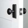 Ageless Iron Vale Plate Passage with Keep Knob in Black
