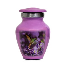 Pink Small Keepsake - Keepsake Urn with 1 Velvet Box Bag-Mini Keepsake Urn - Ashes Urn 4" H x 2.4" W x 3" L