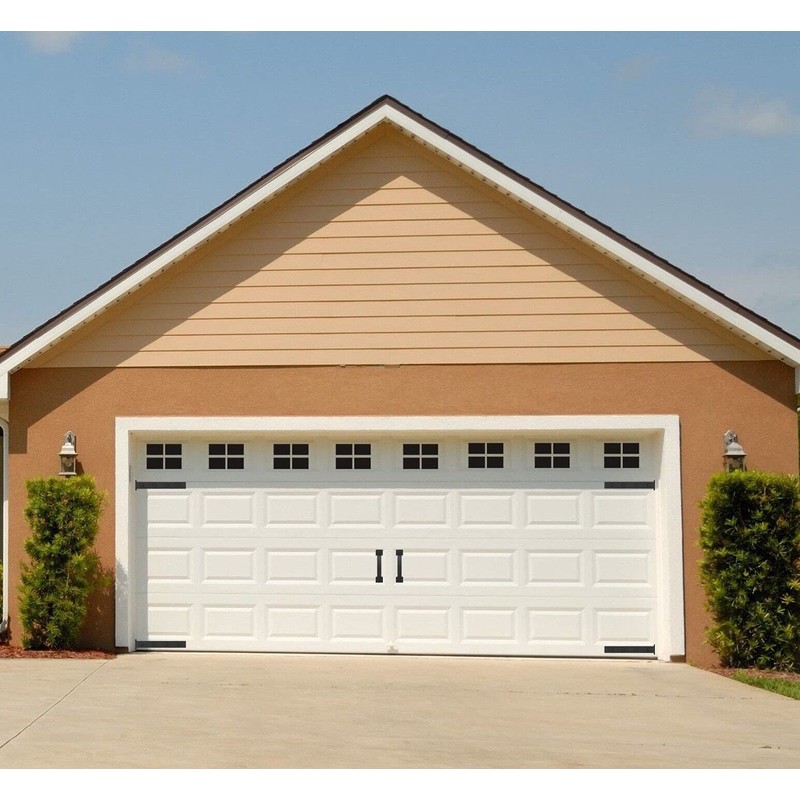 HILLMASTER Garage Door Magnetic Decorative Hardware, 6 Pieces Rectangle Garage