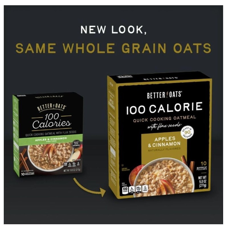 Better Oats Instant Oatmeal Apples & Cinnamon 9.8 ounce (