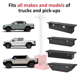 FORWODE 8PCS Truck Tool Box Mounting Kit, Red J Hook Truck Crossover Tool Boxes for Bed of Truck Aluminum Pickup Toolbox Rail Mounting Kit for Fix Tool Boxes Tie Downs Comes With Fastening Nuts