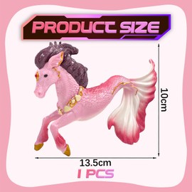 Horse Toy Girls Boys, Foal Mould Toy Horse Fishtail Running Children's Ornaments Foal Toy for Foals Horses Underwater World, Imaginative Play for Children from 5-12 Years