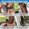 Enhon 3 Pack Screen Door Spring Strike Plate, Spring Loaded