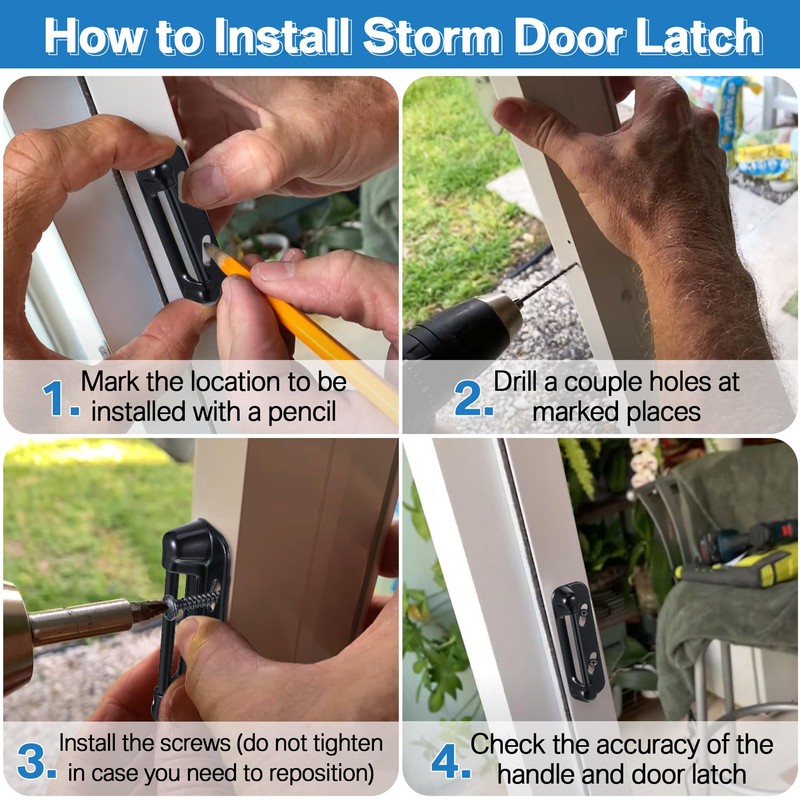 Enhon 3 Pack Screen Door Spring Strike Plate, Spring Loaded