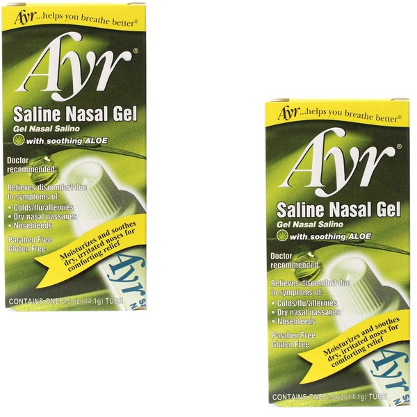 Ayr Saline Nasal Gel with Soothing Aloe, 0.5 Ounce (Pack of 2)
