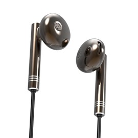 100SEASHELL Auriculares con cable sin micrófono con cable largo, cancelación de ruido, auriculares con cable de 3,5 mm, auriculares de graves para computadora portátil para TV para PC y Android