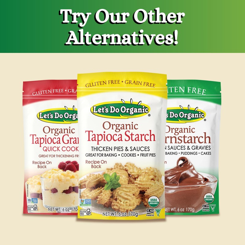 Let's Do Organic Tapioca Starch - Cornstarch Replacement, Thickening Agent,