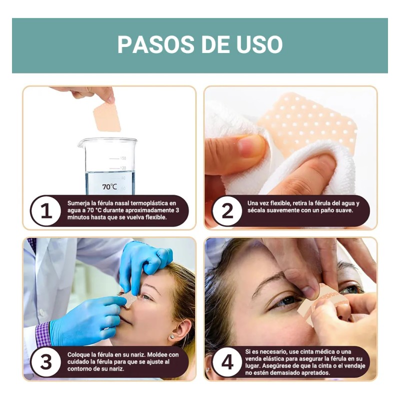Kit 4pzs Retenedor Nasal Y Termoplástica Rinoplastia