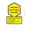 Child with Autism On Board Sticker,5pcs 4x5.54 inch Autistic Child