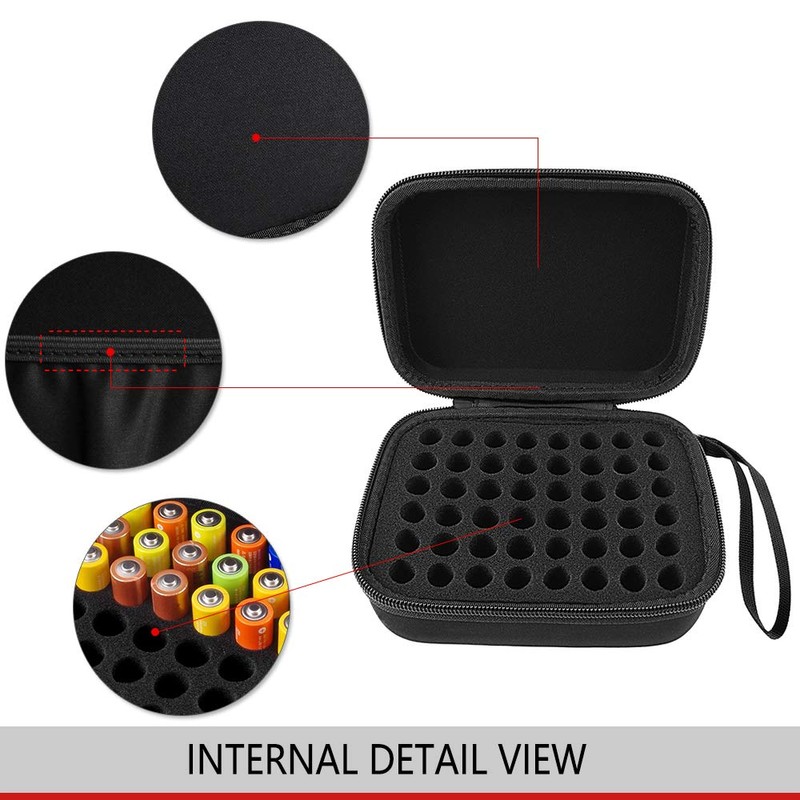 Comecase Hard Battery Organizer Storage Box Carrying Case Bag -