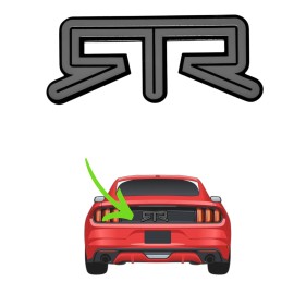 Emblem Badge One (1) RTR Emblem Fits FORD MUSTANG Rear Deck Lid Badge Nameplate Logo Decal