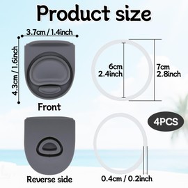 4 Sets Replacement Silicone Stopper and O Ring Gasket Compatible with Owala FreeSip 24oz 32oz,Water Bottle Lid Insert Cap Rubber Seal Parts for Owala 16/19/24/32/40oz Mouthpiece Piece Accessories