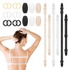 FHUIEWRY 18 Pcs Bra Strap Clips Set, 6Pcs Bra Clips