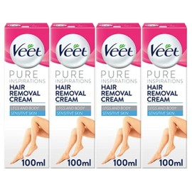 4 x 100ml Veet Hair Removal Cream for Legs & Body (Sensitive Skin)